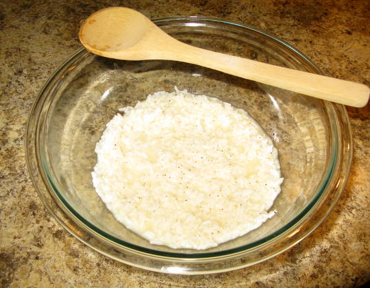 Cooked rice with egg and seasonings