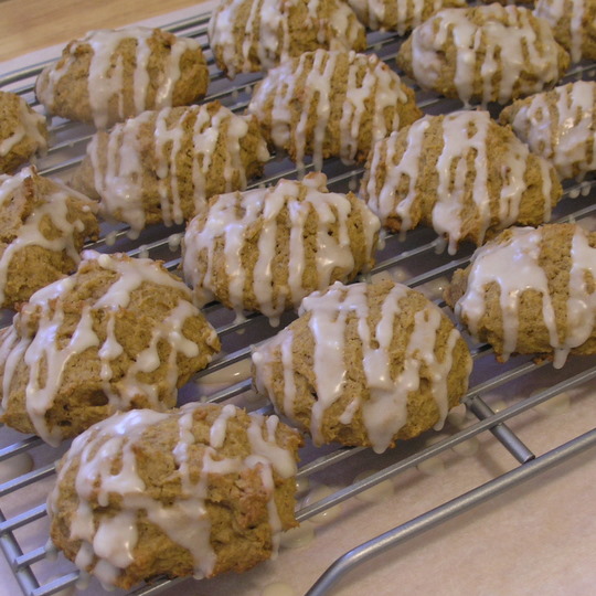 Iced Pumpkin Cookies - iced cookies