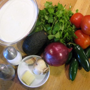Jalapeno-Cilantro Soup - ingredients