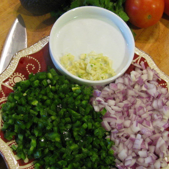 Jalapeno-Cilantro Soup - veggies