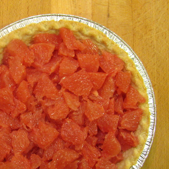 Grapefruit Pie - section filled