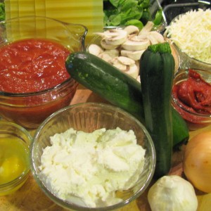 Veggie Lasagna - Ingredients