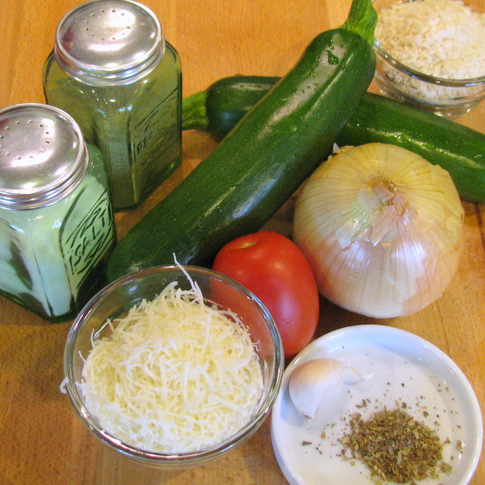 Zucchini Boats - ingredients