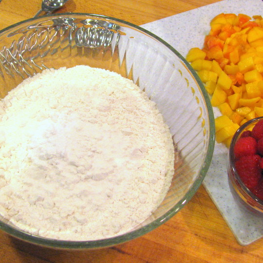 Peach Melba Pound Cake - Flour