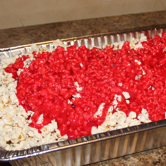 Coating the Red Hot Popcorn