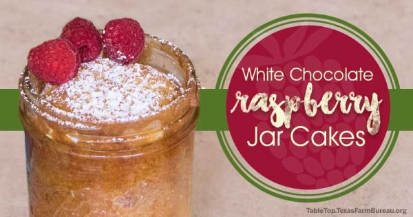 White Chocolate Raspberry Jar Cakes