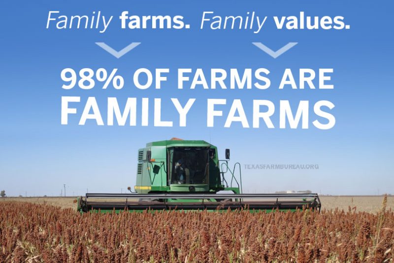 Family farms. Family values. 98% of farms are family farms, not factory farms.